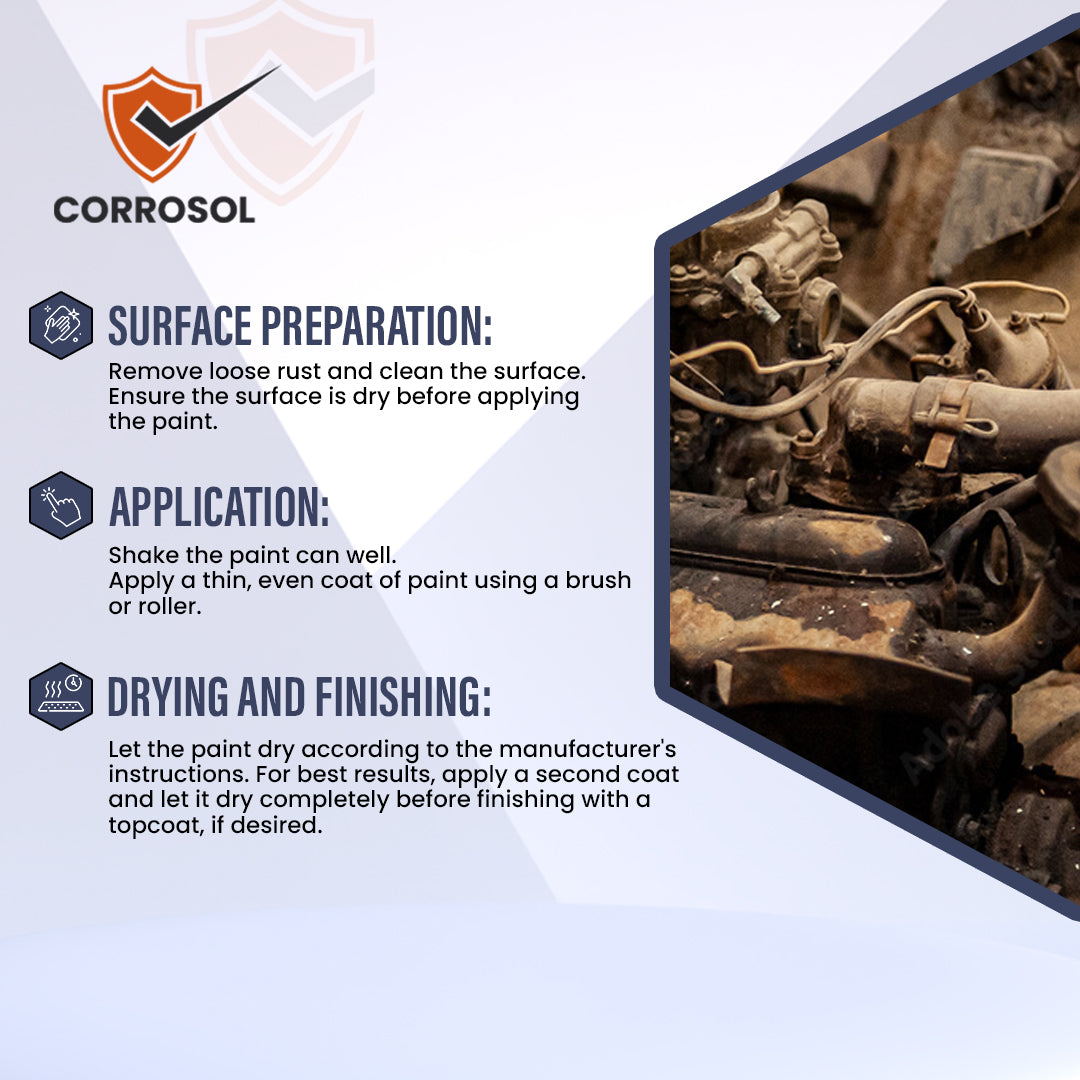 Corrosol Rust Converter Metallic Paint with FREE Brush